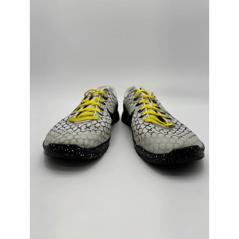 Nike Metcon 4 Mens 10.5 Training Shoes White Black Speckle Yellow AH7453-101 - Picture 4 of 6